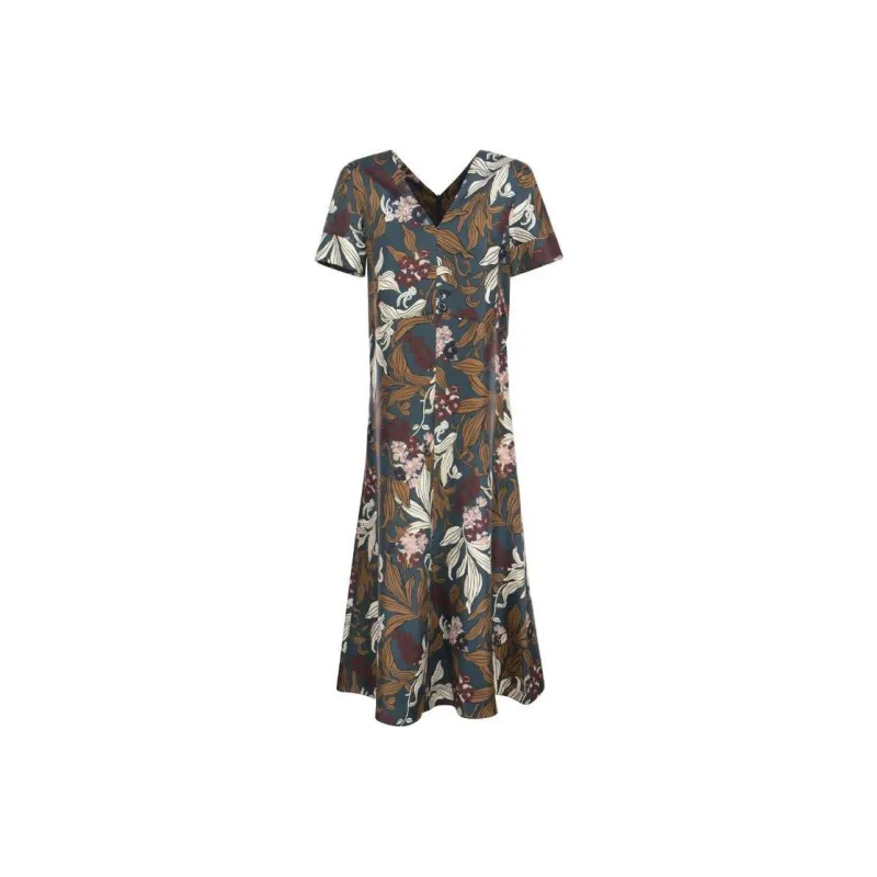 'S MAX MARA Short Sleeved Dress Women's Multicolor-0