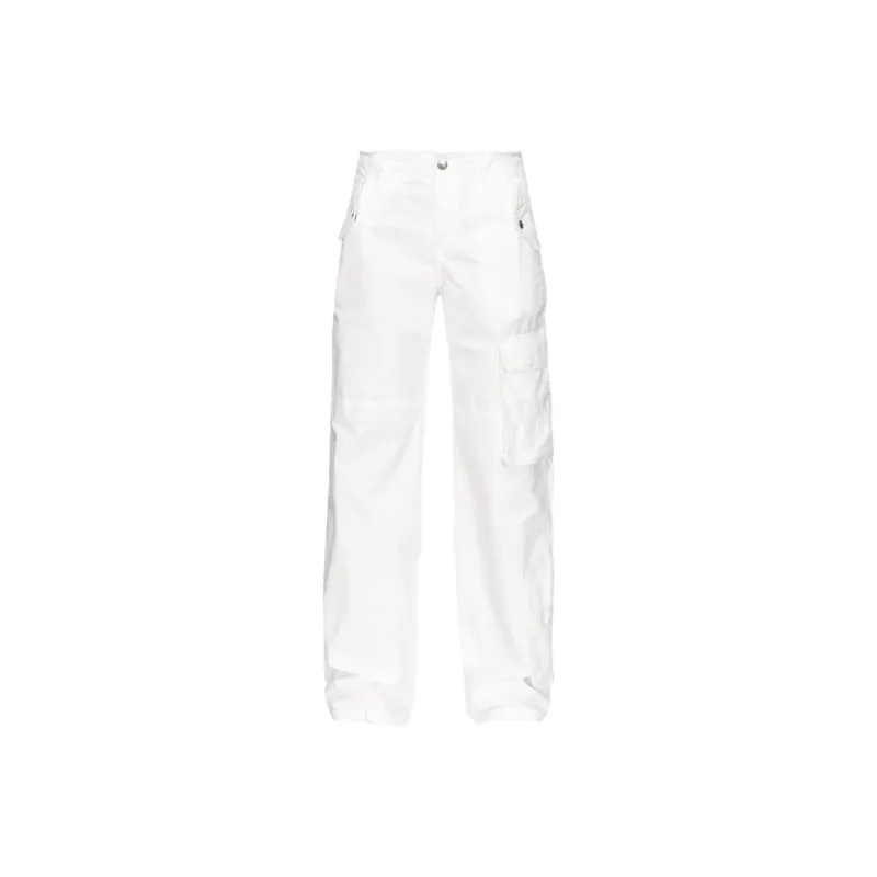 PINKO Pantaloni Cargo Cotone Color Cargo Pants Women's White-0
