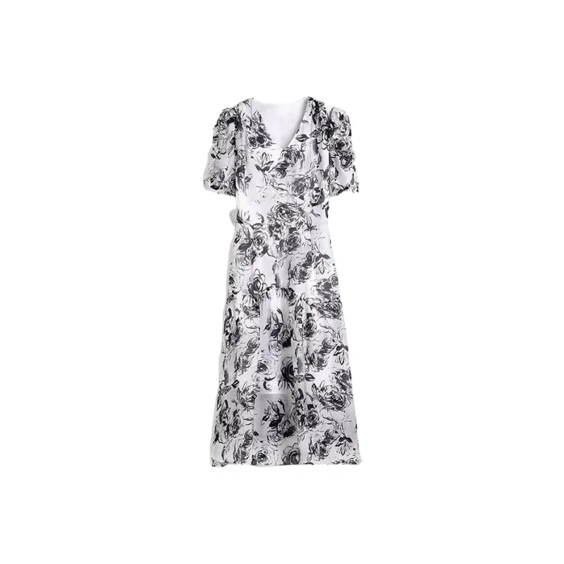 Mapping Short Sleeved Dresses Women's Floral-0