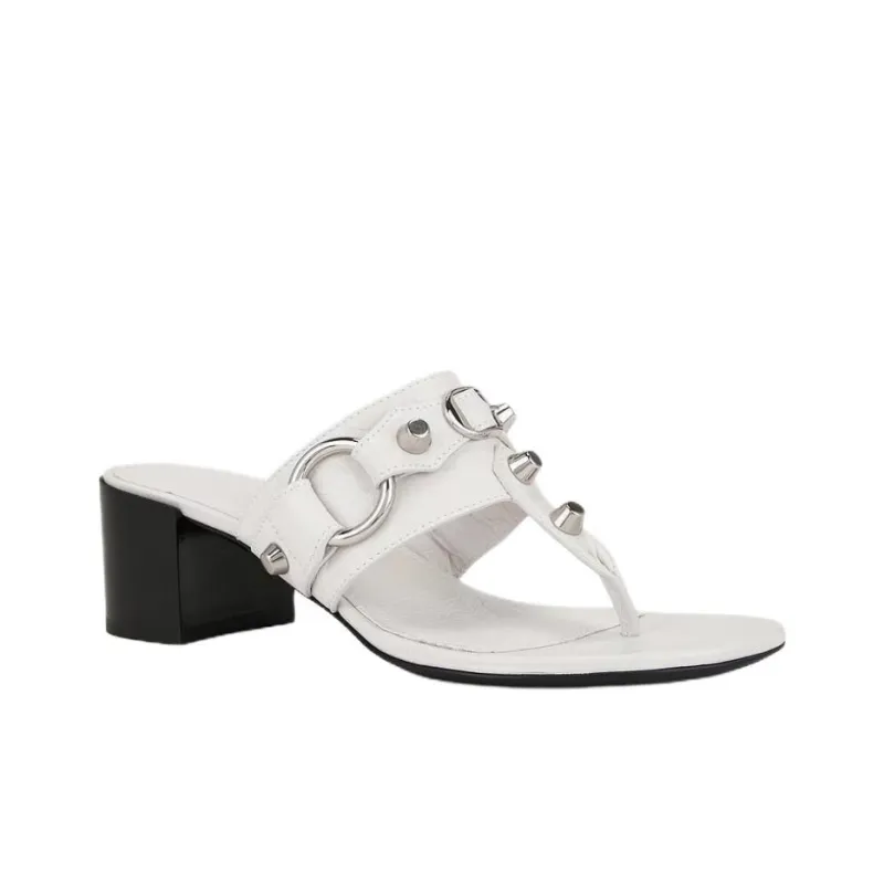 Balenciaga Flip Flops 5cm Women's White-2