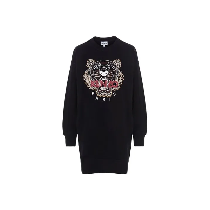 KENZO Long Sleeved Dresses Women's Black-0