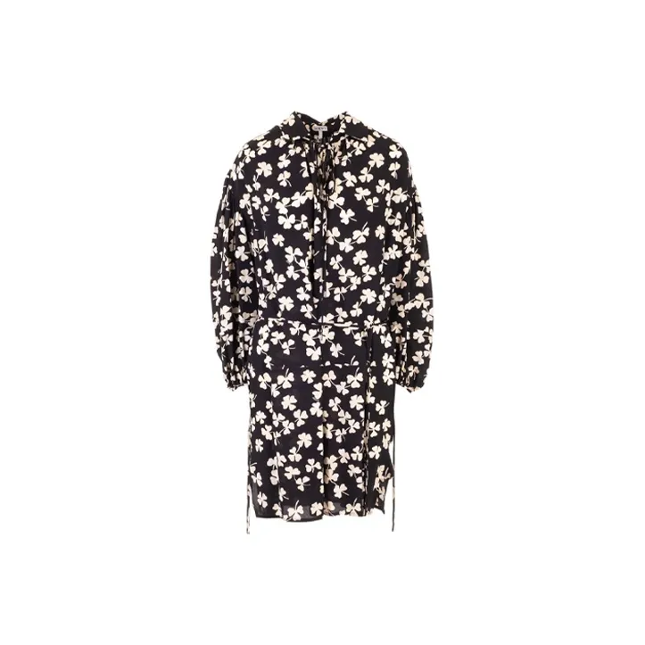 LOEWE Long Sleeved Dresses Women's Black-0