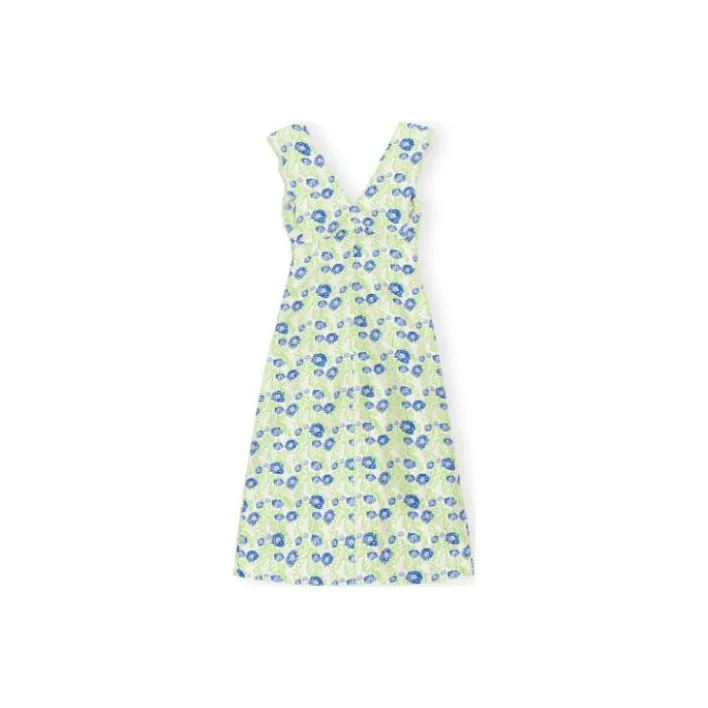 GANNI Sleeveless Dresses Women's Greige-0