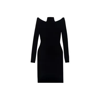Balenciaga Long Sleeved Dresses Women's Black