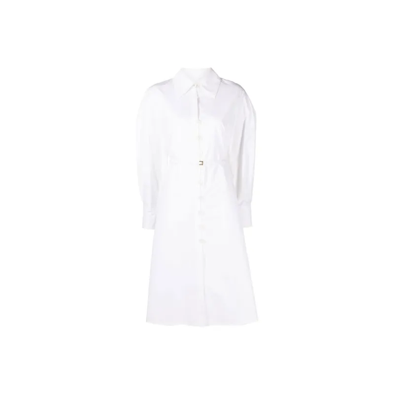 JIL SANDER Long-Sleeved Dresses Women's White-0