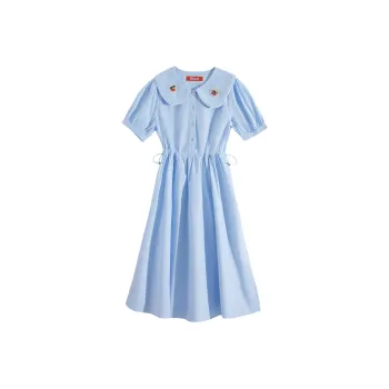 RTNH Short Sleeved Dress Women's Light Blue