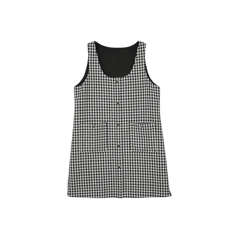 3COLOUR Sleeveless Dresses Women's Black White-0