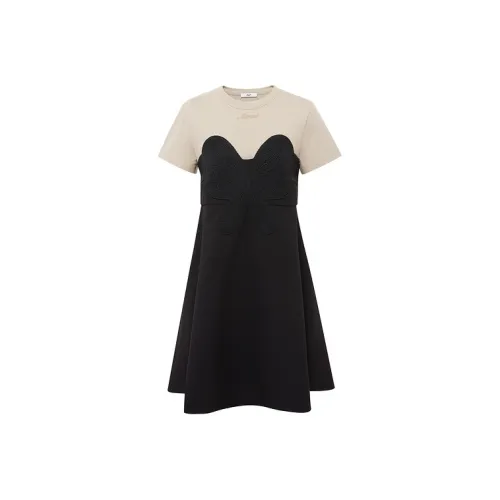 D'zzit Short Sleeved Dress Women's Black