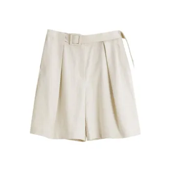 ELLE Summer Casual Shorts Women's Beige