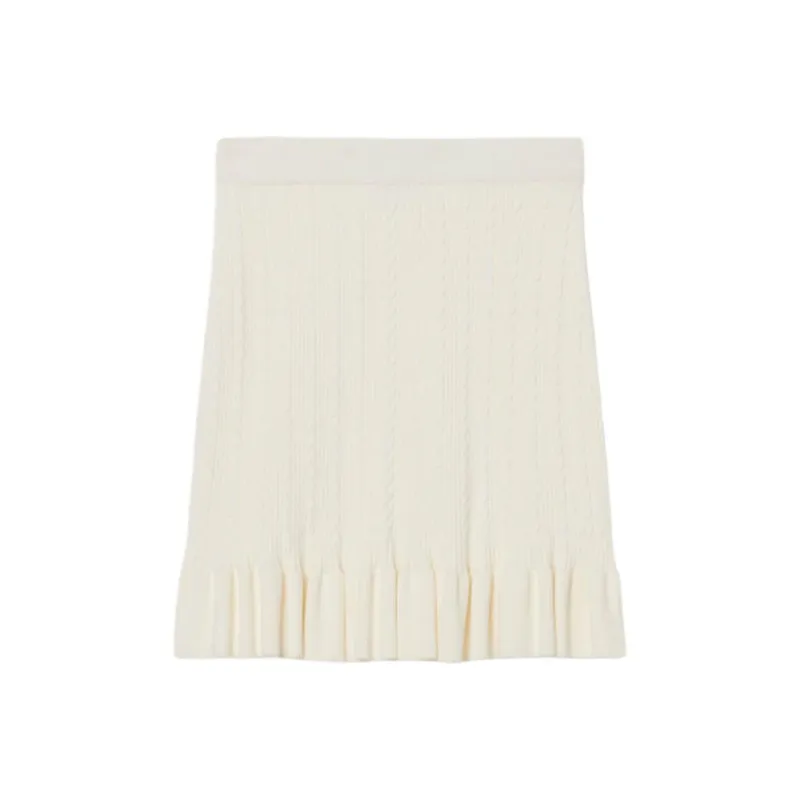 Sandro Knit Long Skirts Women's Light Brown-0