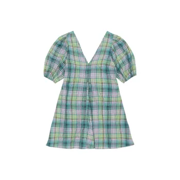 GANNI Short Sleeved Dresses Women's Multicolor