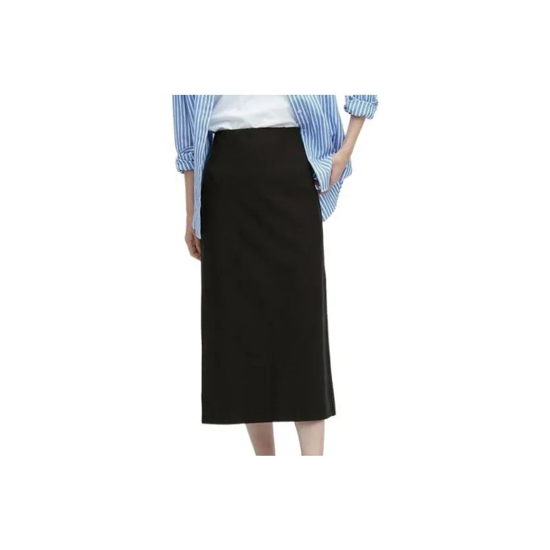 UNIQLO Denim Long Skirts Women's Black-0