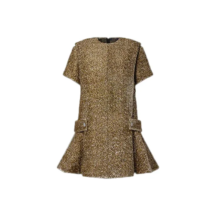 LOUIS VUITTON FW21 Short-Sleeved Dresses Women's Yellow-0