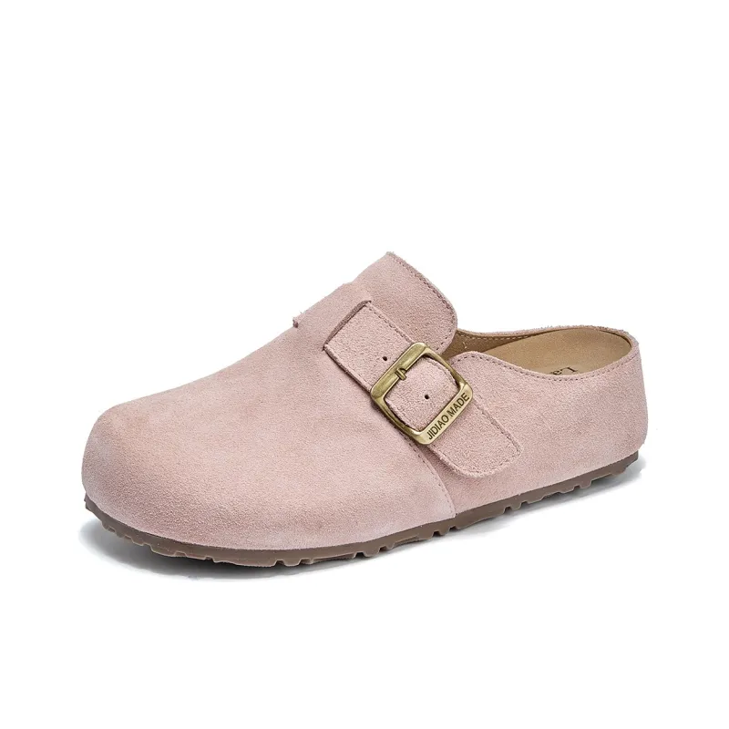 La Chapelle Abrasion Resistant Closed Toe Birkenstock Shoes Women's Pink-1