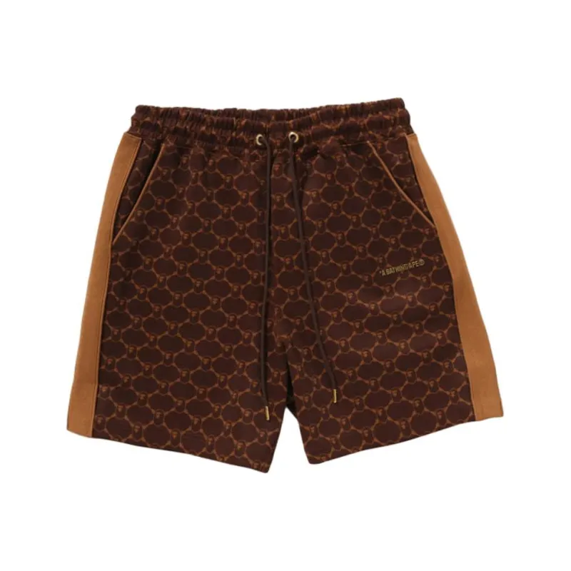 Bape College Monogram Relaxed Fit Sweat Shorts-0