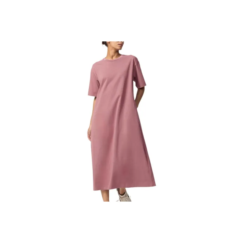 UNIQLO AIRism Mesh Series Short Sleeved Dress Women's Peach Pink-0