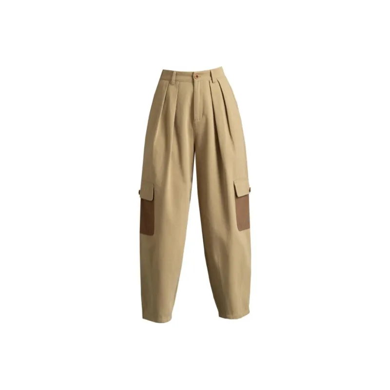 You Cow Me Pants Casual Pants Women's Khaki-0