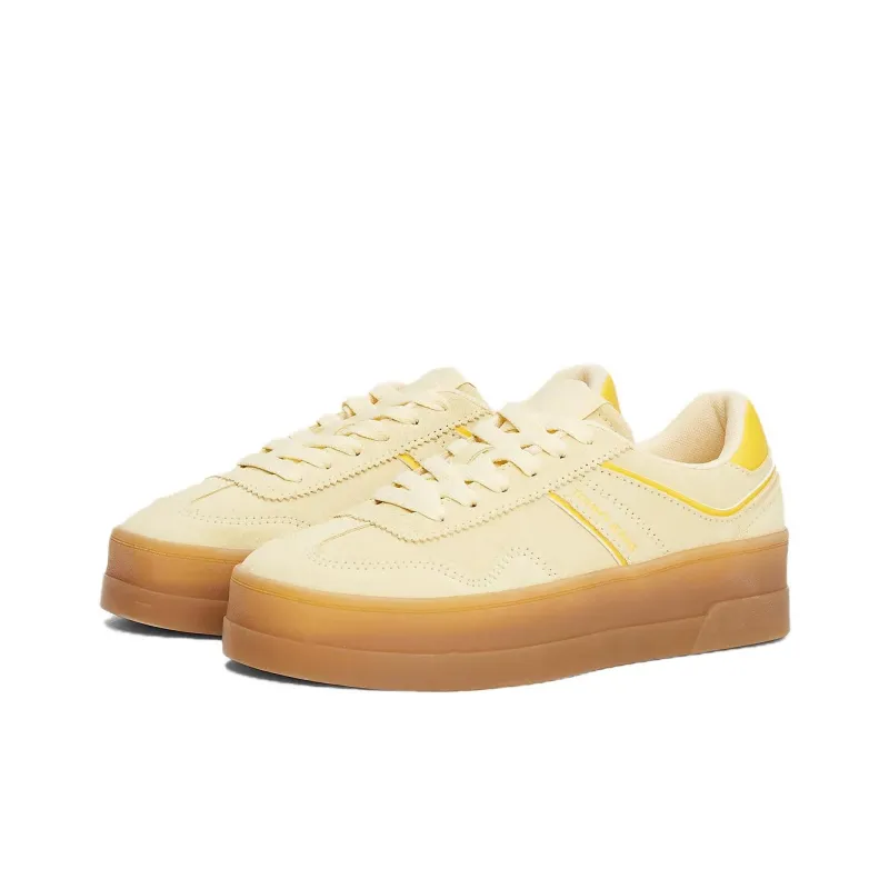 Tommy Hilfiger Trainers Greenwich Low Top Skateboard Shoes Women's Yellow-2