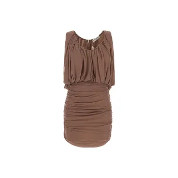 SAINT LAURENT Draped Sleeveless Dress