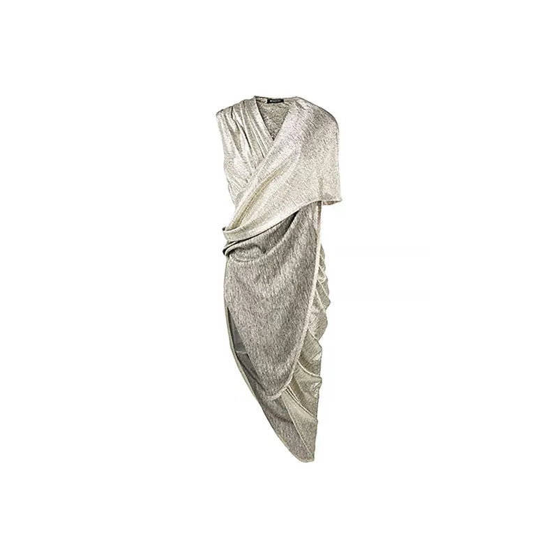BALMAIN FW21 Sleeveless Dress Women's Gray-0