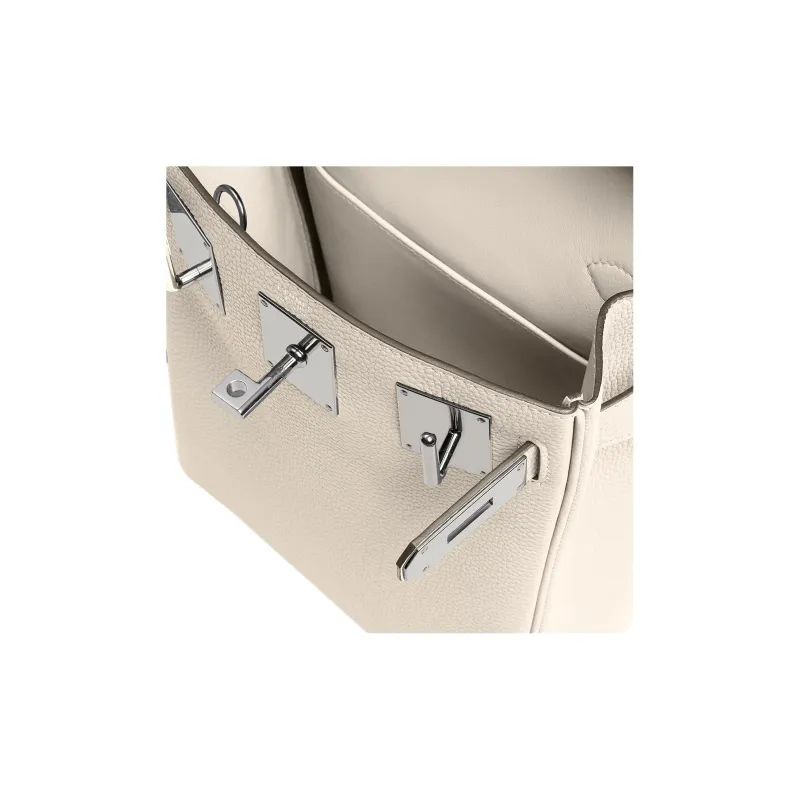 HERMES Hac A Dos Togo Calfskin Sling Bag Small Size Men's 10 Craie Milkshake White-3