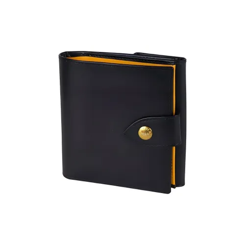 ETTINGER Calfskin Wallet Mens Black & Purple