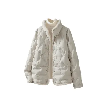 Cypress House Puffer Jacket Women's Gray Beige
