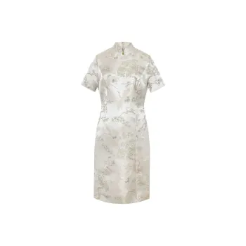 BBLLUUEE Short Sleeved Dress Women's Vanilla Apricot