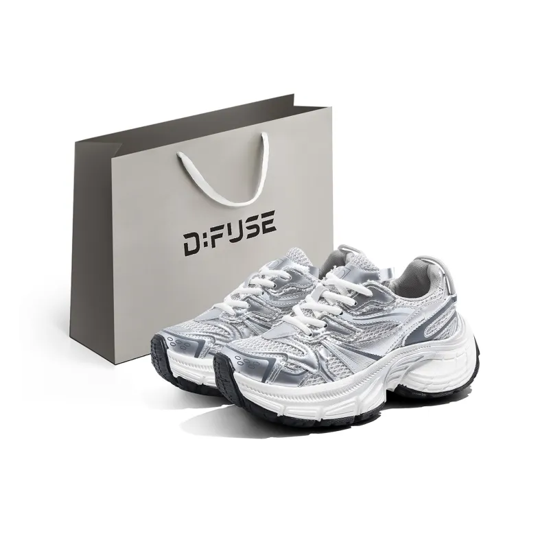 D FUSE SCANDINAVIA Chunky Sneakers Women's Silver-0