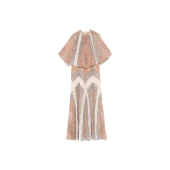 Zimmermann Illustration Sunray Round Neck Midi Dress