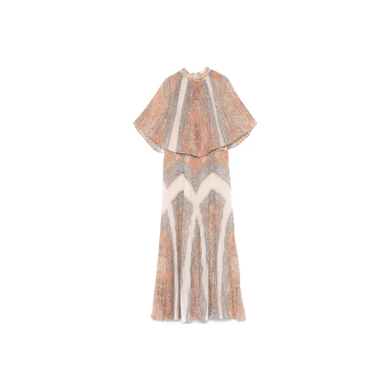 Zimmermann Illustration Sunray Round Neck Midi Dress-0