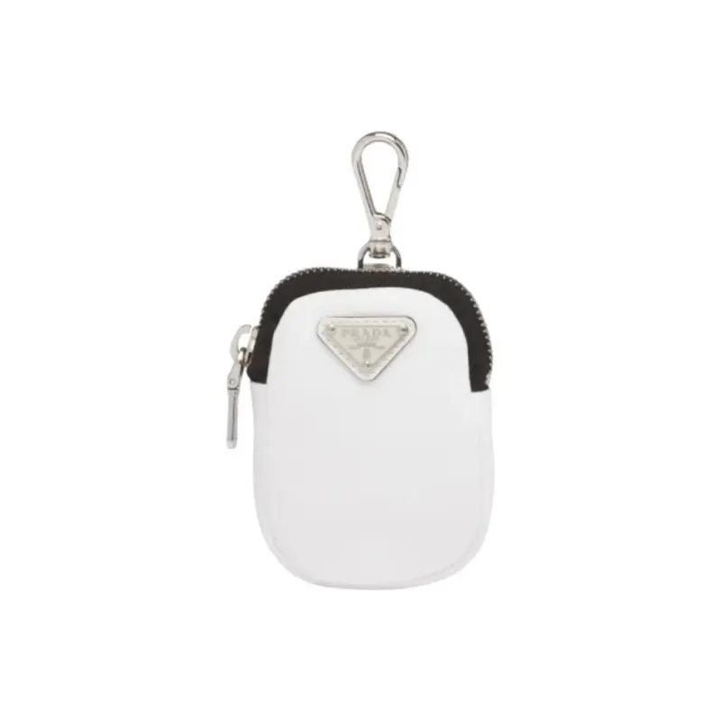 PRADA Recycled Nylon Coin Purse Mini Women's White-0