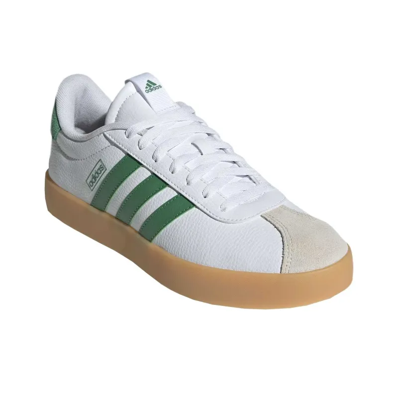 Adidas VL COURT 3.0 Low Top Skateboard Shoes Unisex White Green-3