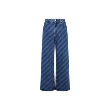 MARNI Striped Wide Leg Jeans