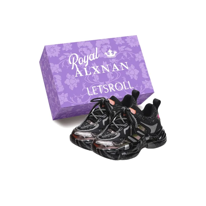 Alxnan Breathable Low Top Chunky Sneakers Women's Box-4