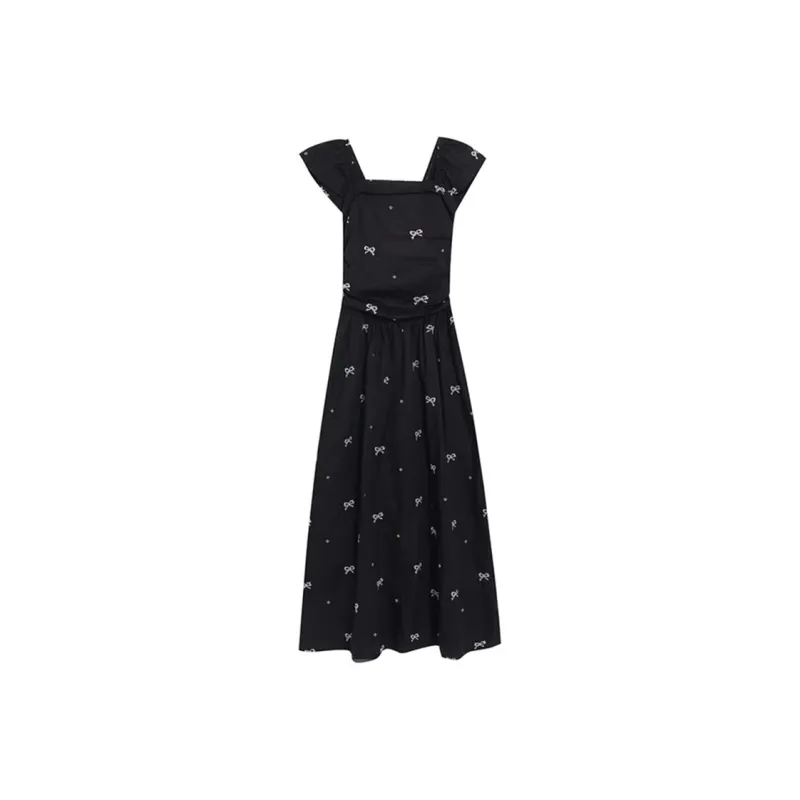 JOSR Short Sleeved Dresses Women's Black-0