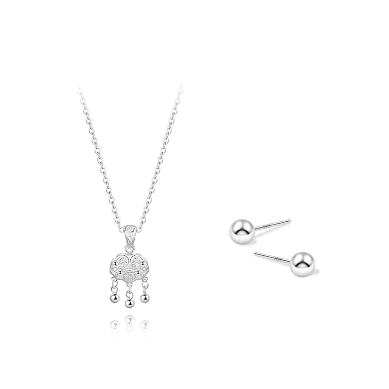 KUMET Sterling Silver Necklaces Women's Couple Bestie Same Style-0