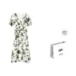 White Base with Green Floral Pattern (Shopping Bag)
