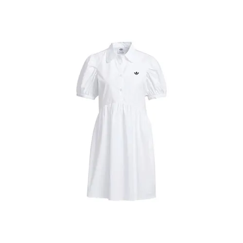 Adidas Originals Short Sleeved Dresses Women's White