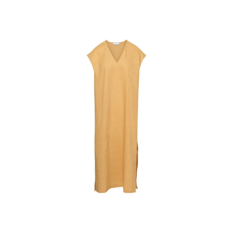 ARITZIA Little Moon Puerto Linen Dress Short-Sleeved Dresses Women's Soft Apricot Peach/Soft Apricot Peach-0