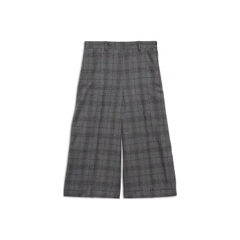 Balenciaga Checked Deconstructed Long Shorts