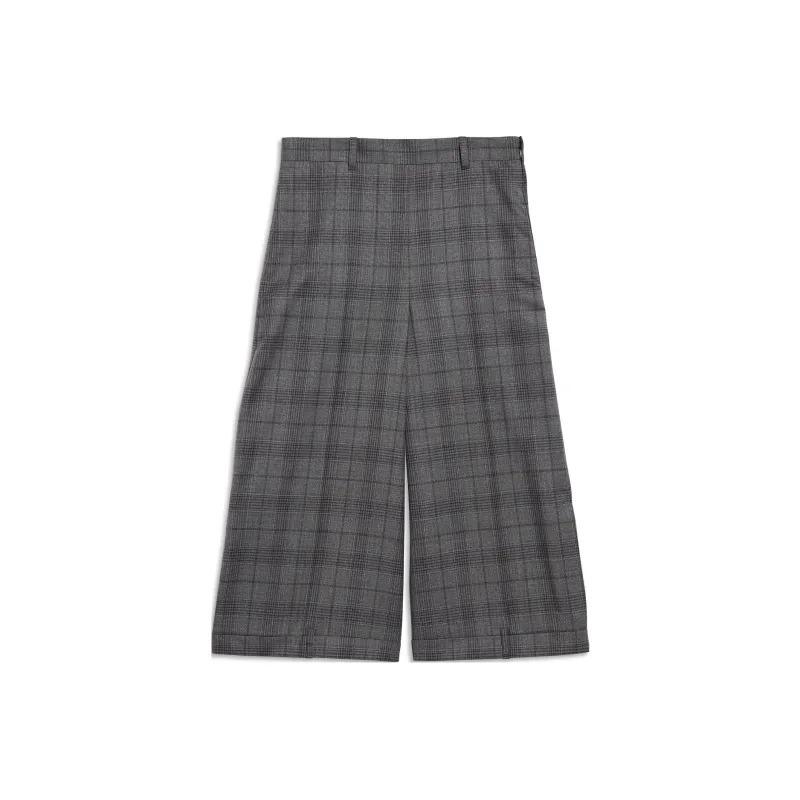 Balenciaga Checked Deconstructed Long Shorts-0
