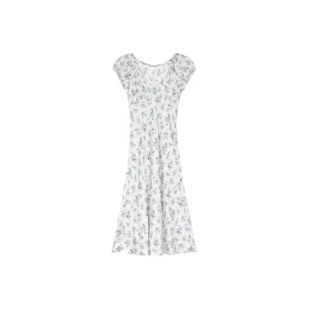 DOEN FLORENCIA DRESS Short-Sleeved Dresses Women's Blue Floral