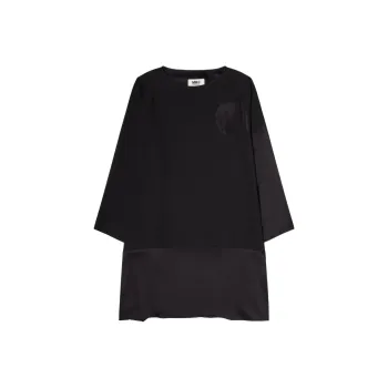 MM6 Maison Margiela Long Sleeved Dresses Women's Black