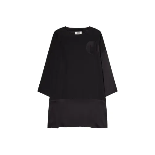 MM6 Maison Margiela Long Sleeved Dresses Women's Black