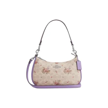 COACH Teri Coated Canvas Bag, One Shoulder Handbag Women's Multicolor