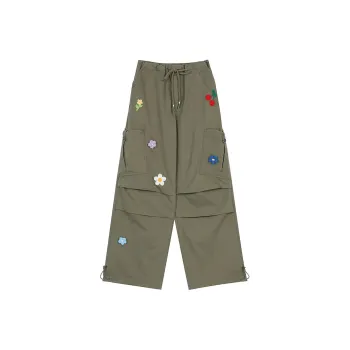 ELF SACK Casual Pants Women's Vintage Gray Green