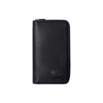 Burberry Calfskin Wallet Large Size Unisex Black