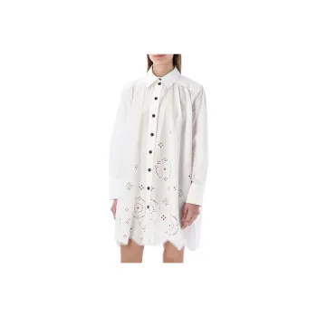 GANNI Long-Sleeved Dresses Women's White
