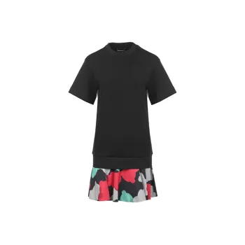 EMPORIO ARMANI Short Sleeved Dresses Women's Black